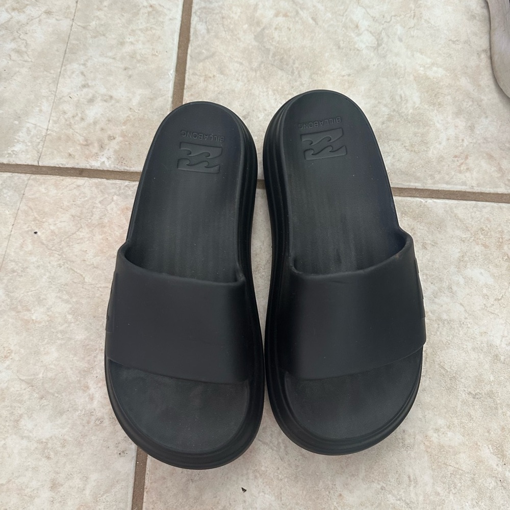 Billabong Black Slide Platform Sandals